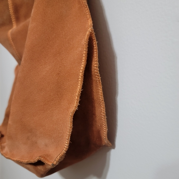 Wilson's Leather Y2K Burnt Orange Boho Shoulder Bag Purse Embelished Strap - Picture 10 of 12